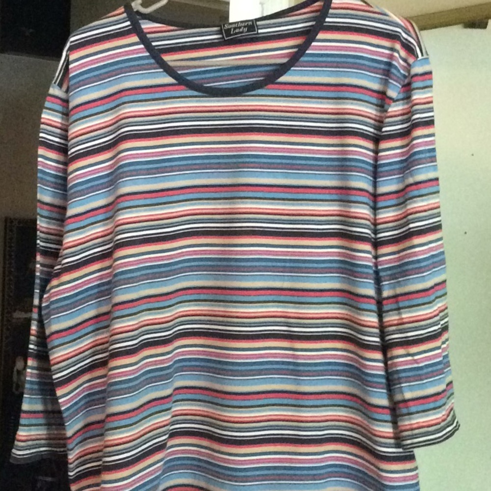 Fun casual multi colored top
